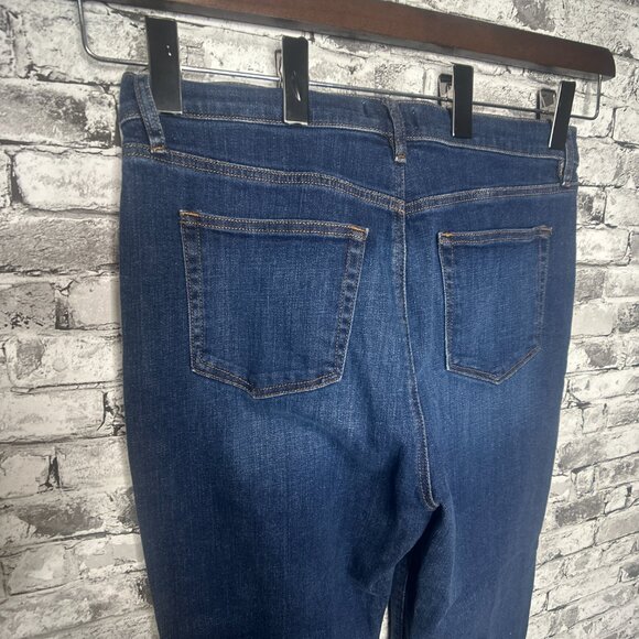 EUC LOFT " The Straight Crop " Dark Blue Jeans size 31/12 - Picture 7 of 14